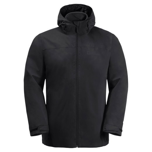 Jack Wolfskin Winterjacke Taubenberg 3in1 (wasser- und winddicht, Fleece-Innenjacke) schwarz Herren
